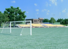 Stadium. Marfino. Fedoskino. Moskaw Region.